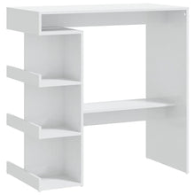 Bartafel Met Opbergrek 00X50X0,5 Cm Hoogglans wit