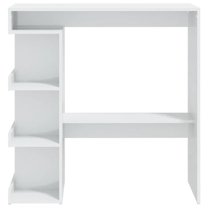 Bartafel Met Opbergrek 00X50X0,5 Cm Hoogglans wit
