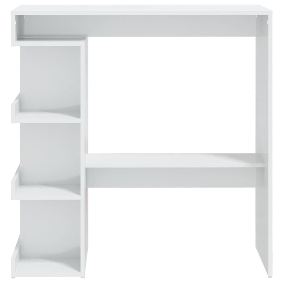 Bartafel Met Opbergrek 00X50X0,5 Cm Hoogglans wit