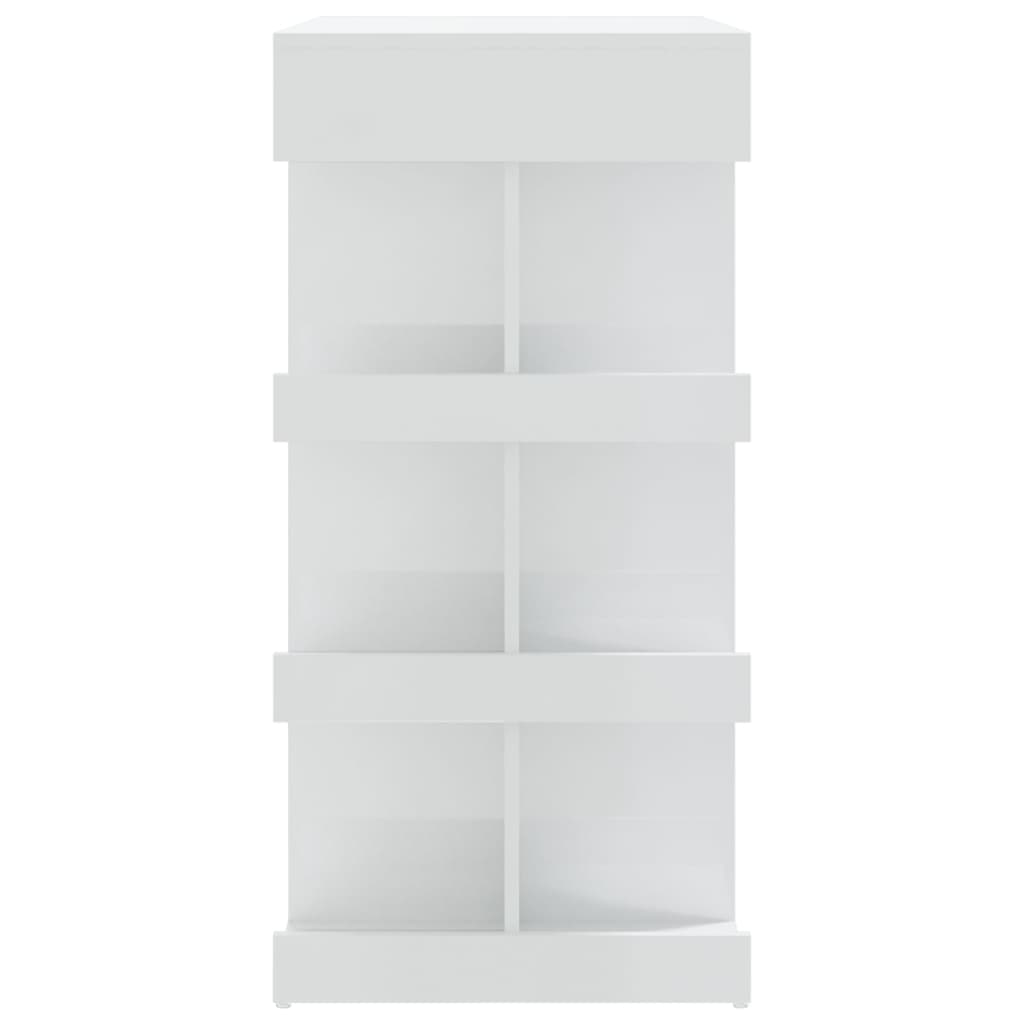 Bartafel Met Opbergrek 00X50X0,5 Cm Hoogglans wit