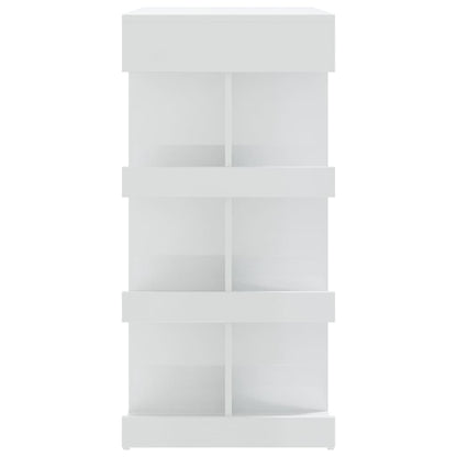 Bartafel Met Opbergrek 00X50X0,5 Cm Hoogglans wit