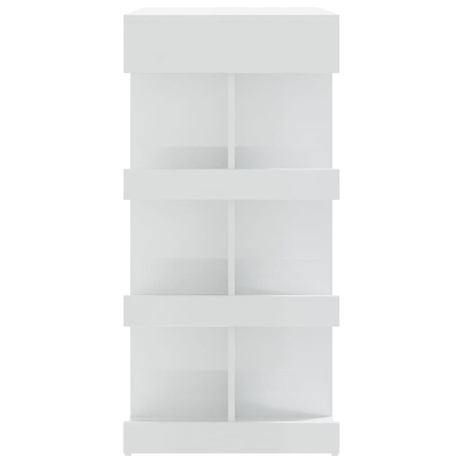 Bartafel Met Opbergrek 00X50X0,5 Cm Hoogglans wit