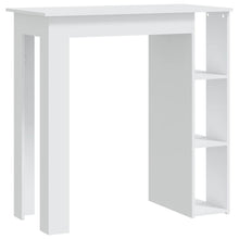Bartafel Met Schap 02X50X03,5 Cm Spaanplaat Wit