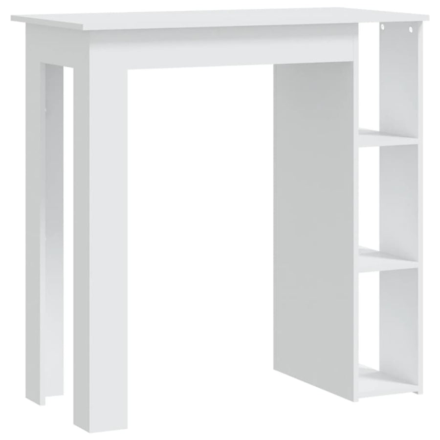 Bartafel Met Schap 02X50X03,5 Cm Spaanplaat Wit