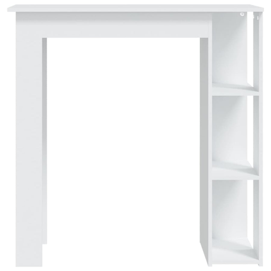 Bartafel Met Schap 02X50X03,5 Cm Spaanplaat Wit