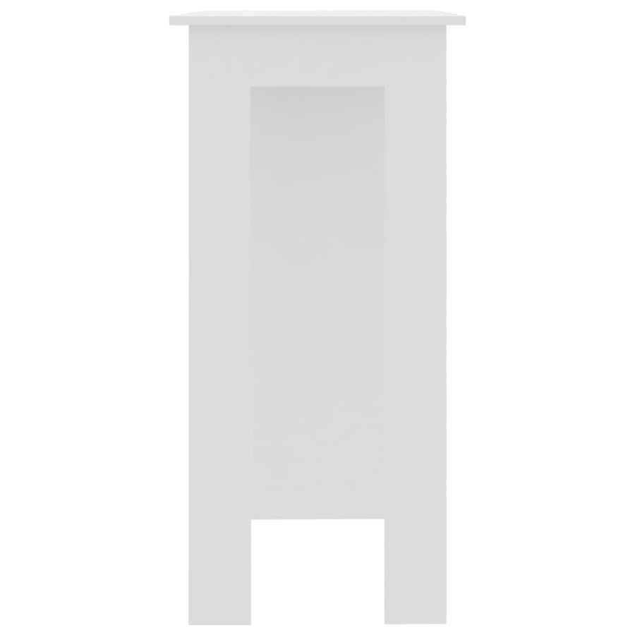 Bartafel Met Schap 02X50X03,5 Cm Spaanplaat Wit