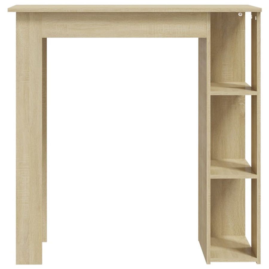 Bartafel Met Schap 02X50X03,5 Cm Spaanplaat Kleur Sonoma eiken