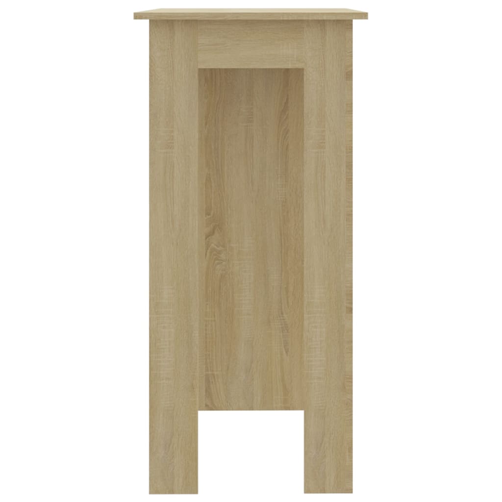 Bartafel Met Schap 02X50X03,5 Cm Spaanplaat Kleur Sonoma eiken