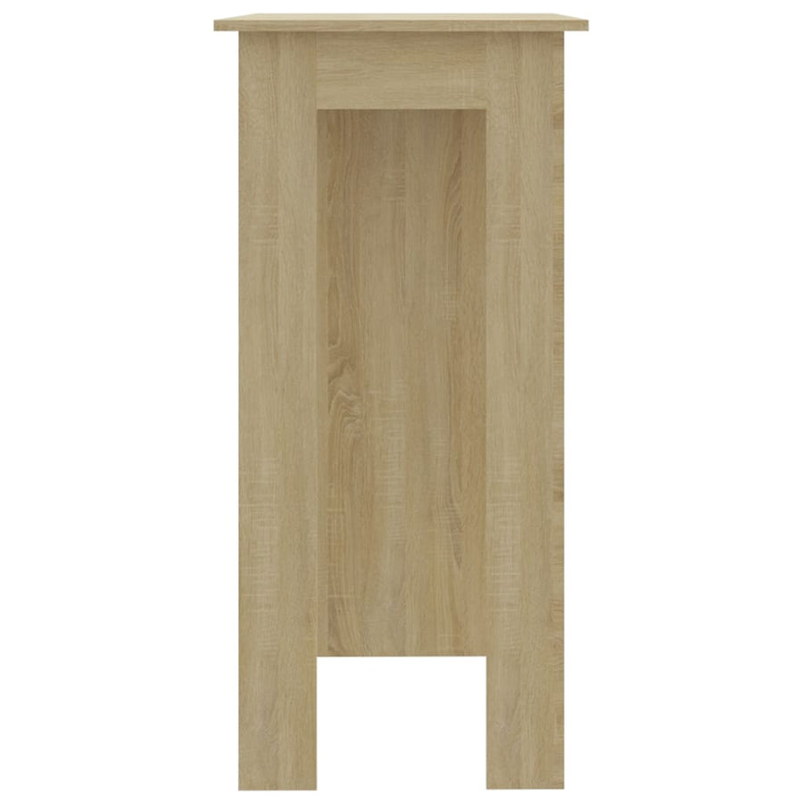 Bartafel Met Schap 02X50X03,5 Cm Spaanplaat Kleur Sonoma eiken