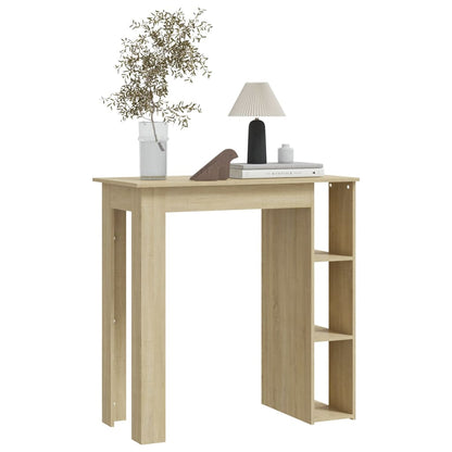 Bartafel Met Schap 02X50X03,5 Cm Spaanplaat Kleur Sonoma eiken