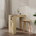 Bar table with shelf 102x50x103.5 cm wood sonoma oak colour