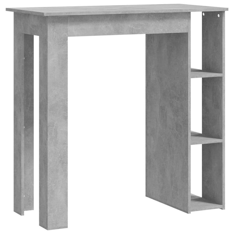 Bartafel Met Schap 02X50X03,5 Cm Spaanplaat Betongrijs