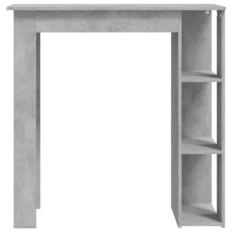 Bartafel Met Schap 02X50X03,5 Cm Spaanplaat Betongrijs