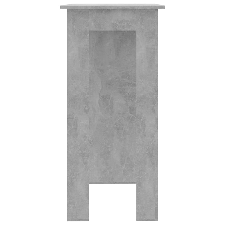 Bartafel Met Schap 02X50X03,5 Cm Spaanplaat Betongrijs