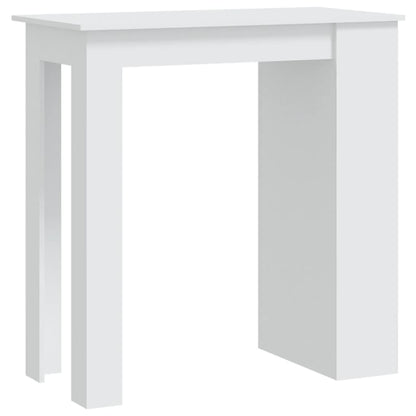 Bartafel Met Opbergrek 02X50X03,5 Cm Spaanplaat Wit