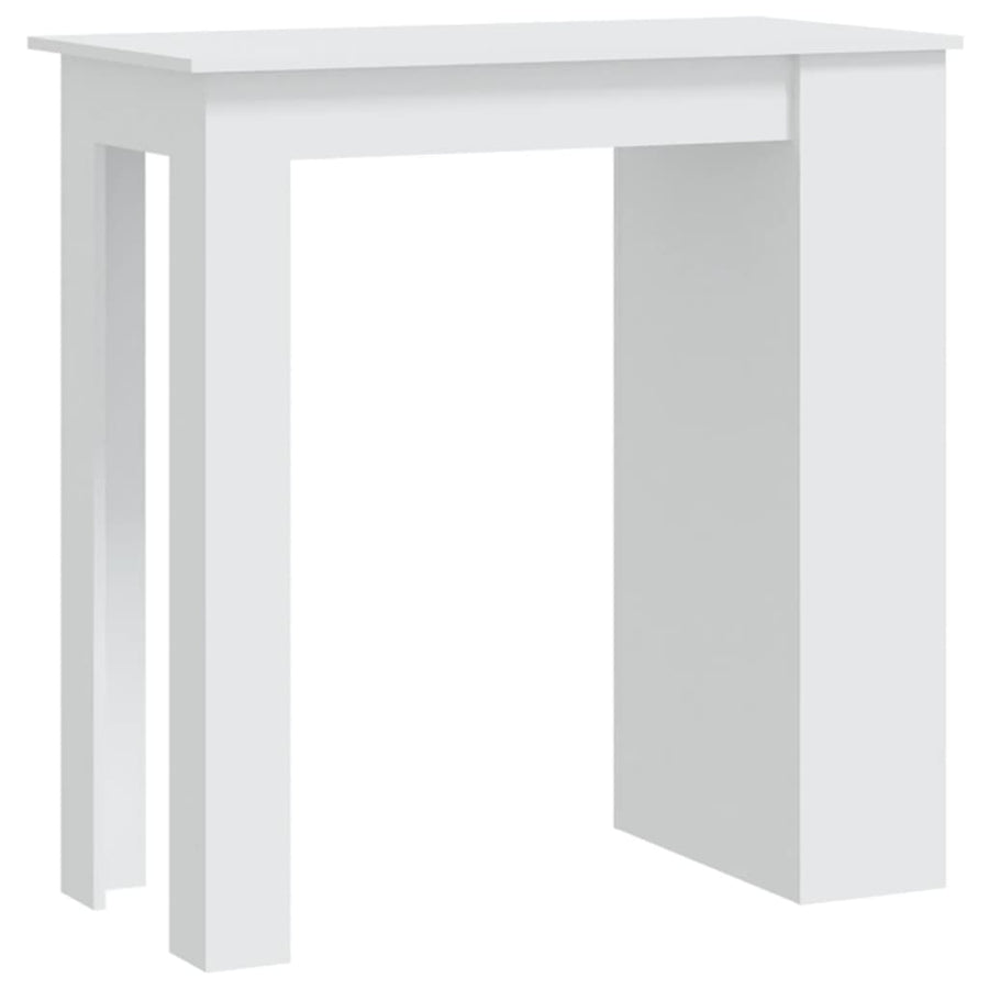 Bartafel Met Opbergrek 02X50X03,5 Cm Spaanplaat Wit
