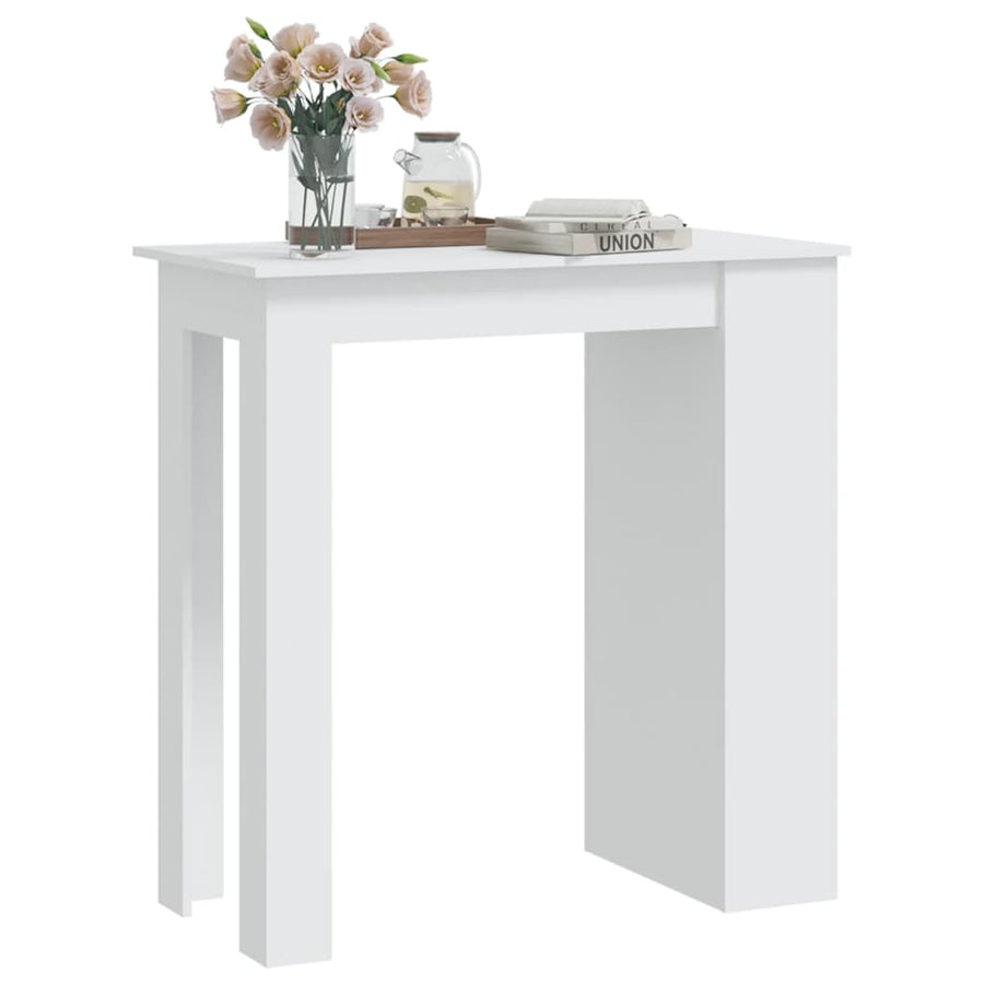 Bartafel Met Opbergrek 02X50X03,5 Cm Spaanplaat Wit