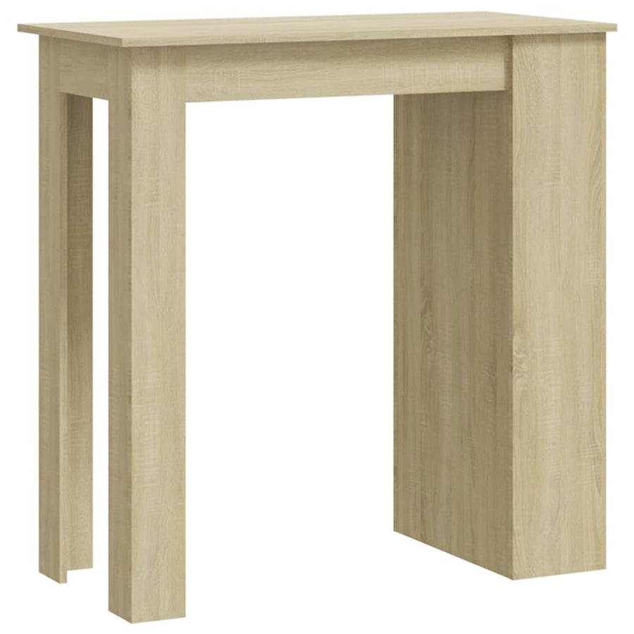 Bartafel Met Opbergrek 02X50X03,5 Cm Spaanplaat Sonoma eiken