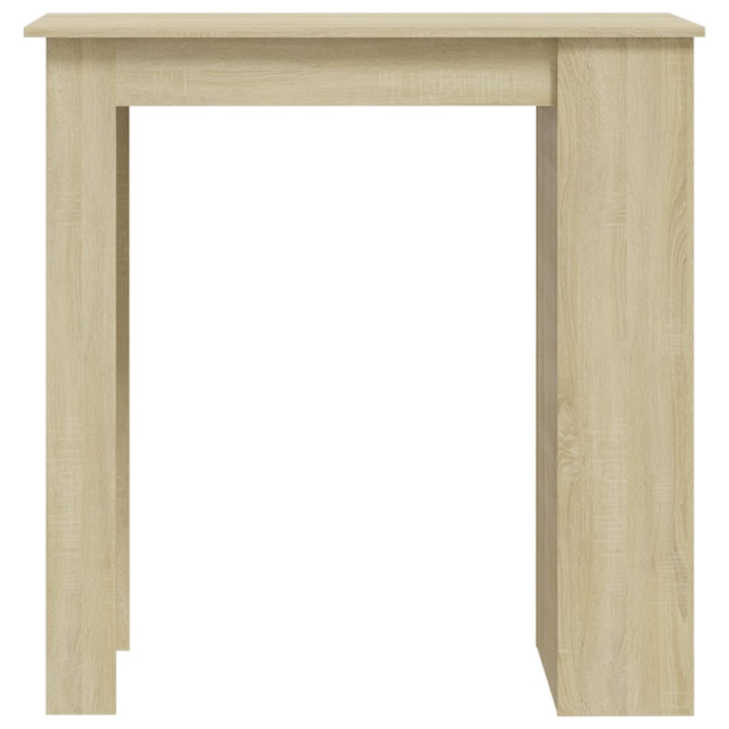Bartafel Met Opbergrek 02X50X03,5 Cm Spaanplaat Sonoma eiken
