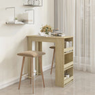 Bar table with storage rack 102x50x103.5cm engineered wood sonoma oak
