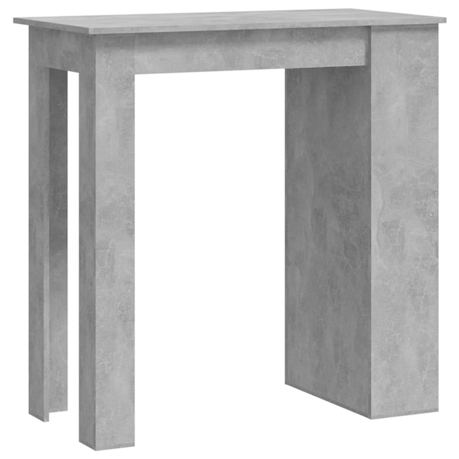 Bartafel Met Opbergrek 02X50X03,5 Cm Spaanplaat Betongrijs