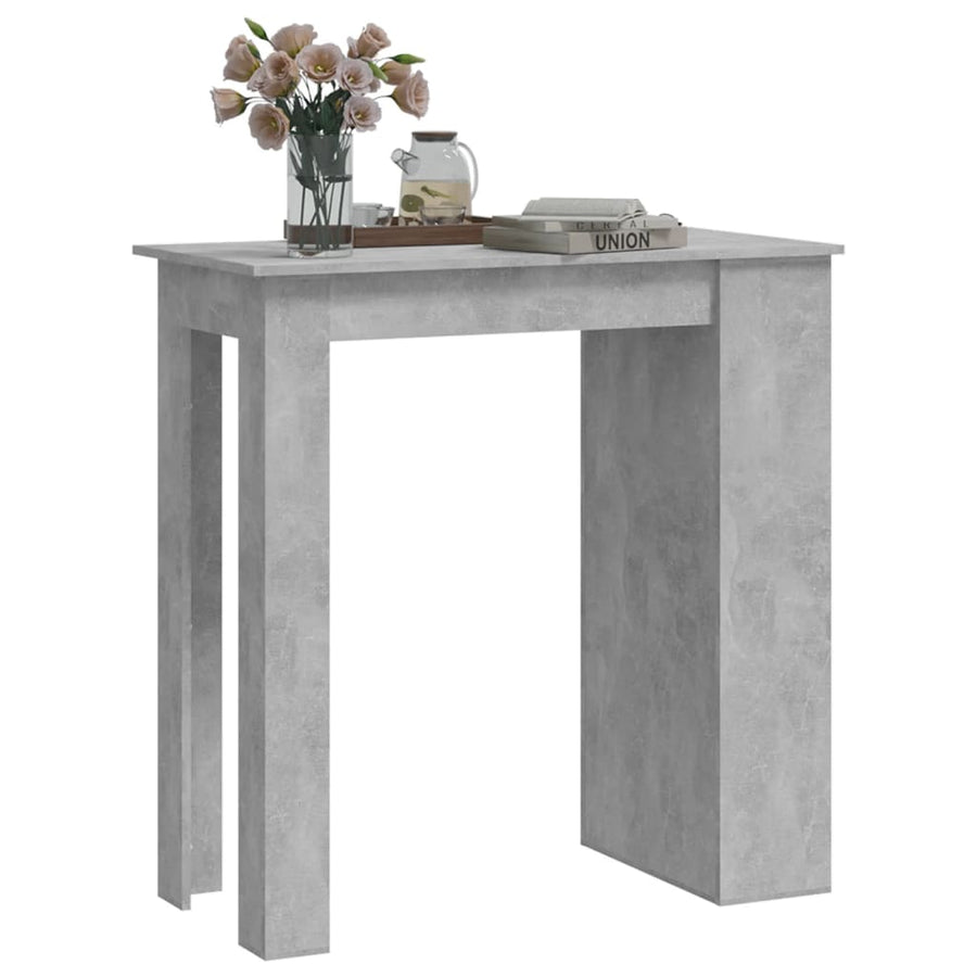 Bartafel Met Opbergrek 02X50X03,5 Cm Spaanplaat Betongrijs