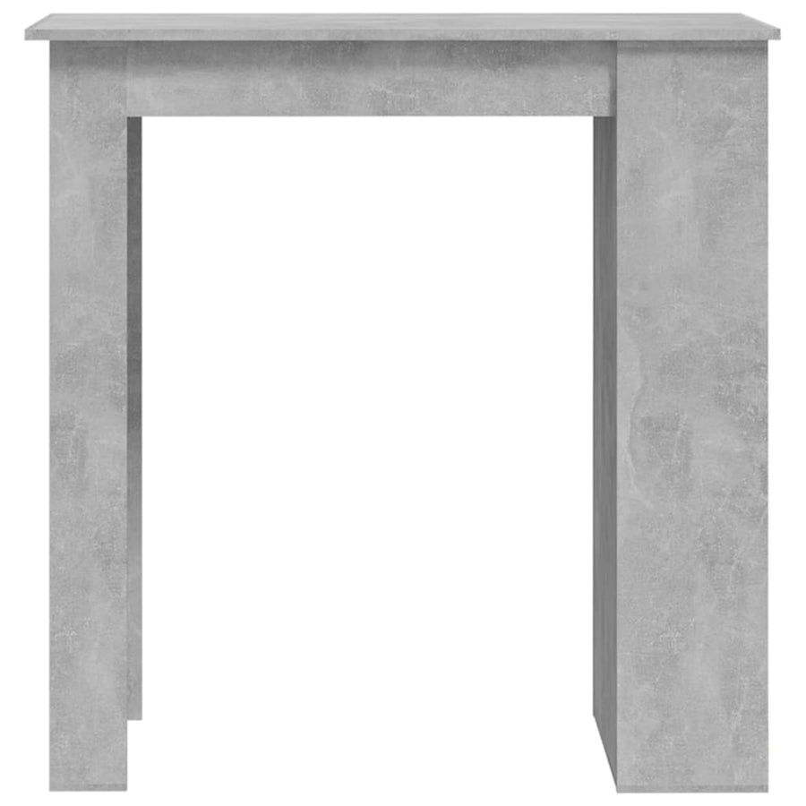 Bartafel Met Opbergrek 02X50X03,5 Cm Spaanplaat Betongrijs