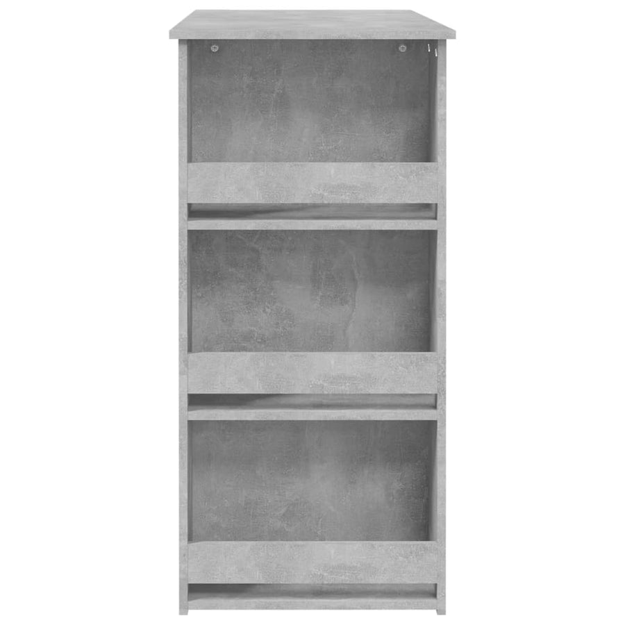 Bartafel Met Opbergrek 02X50X03,5 Cm Spaanplaat Betongrijs