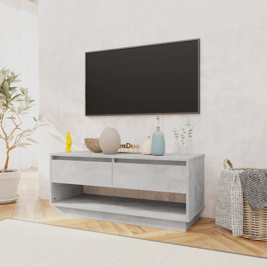 Tv-Meubel 02X4X44 Cm Spaanplaat Betongrijs