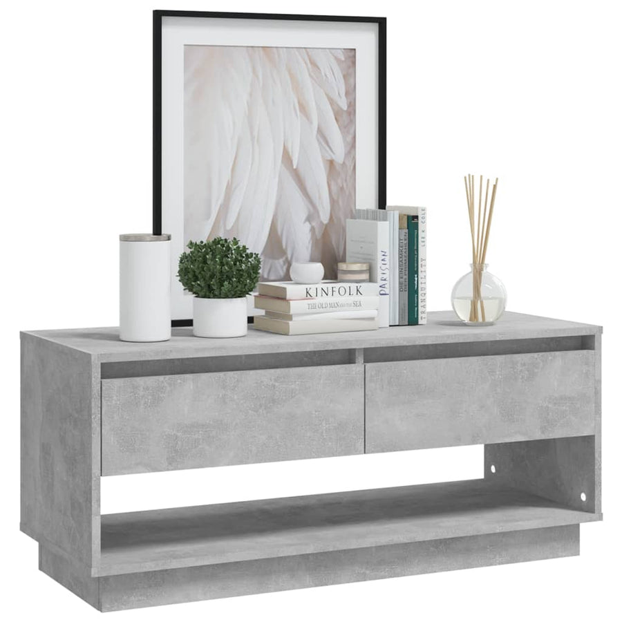 Tv-Meubel 02X4X44 Cm Spaanplaat Betongrijs