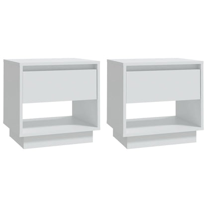 Nachtkastjes 45X34X44 Cm Spaanplaat 2 Wit