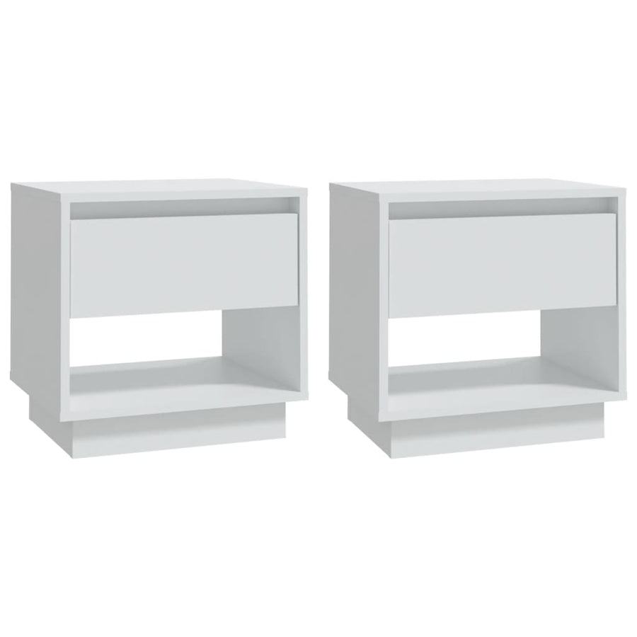 Nachtkastjes 45X34X44 Cm Spaanplaat 2 Wit
