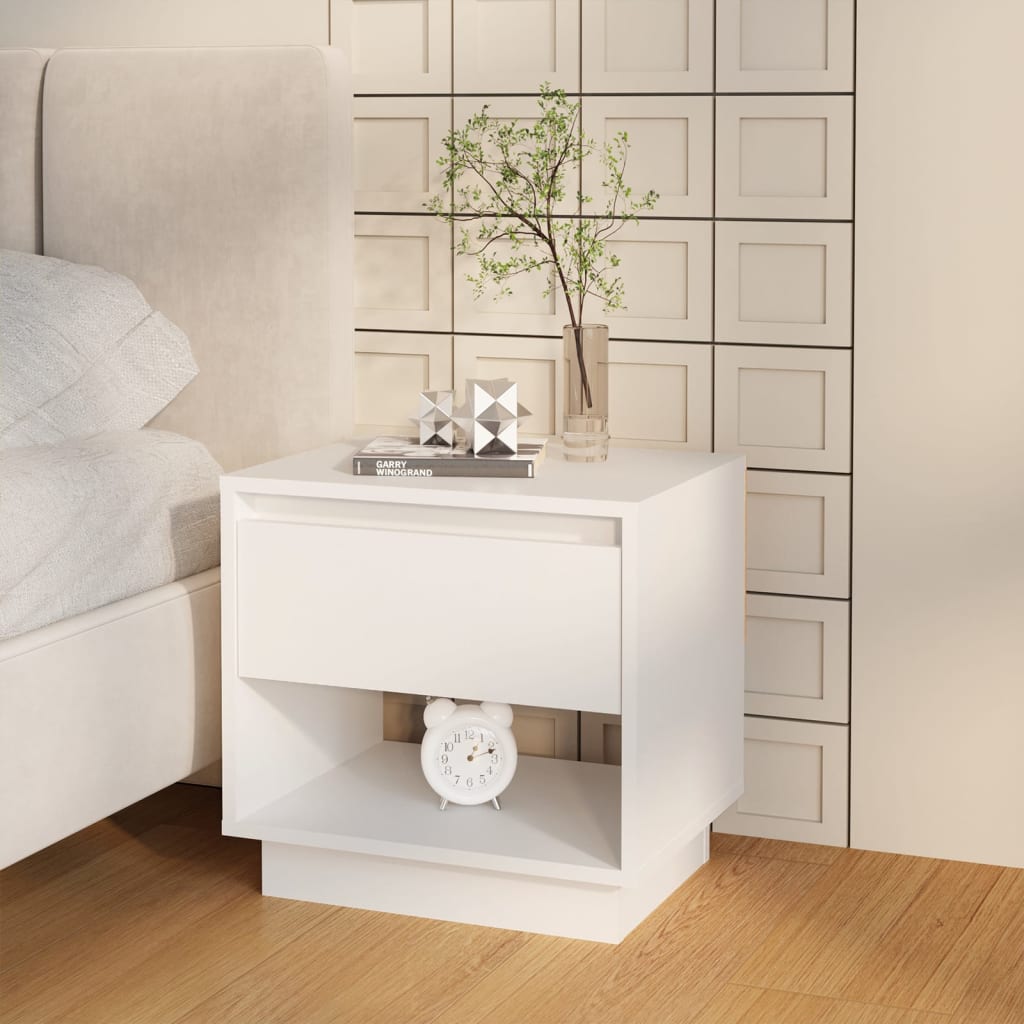 Nachtkastjes 45X34X44 Cm Spaanplaat 2 Wit