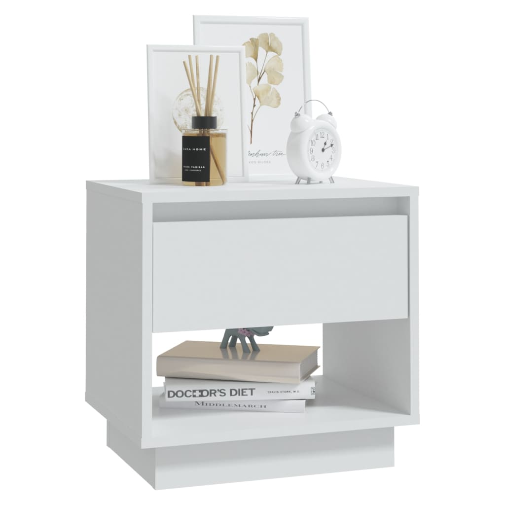 Nachtkastjes 45X34X44 Cm Spaanplaat 2 Wit