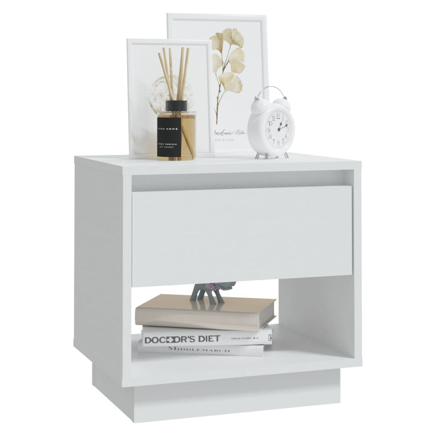 Nachtkastjes 45X34X44 Cm Spaanplaat 2 Wit