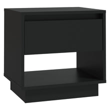 Nachtkastje 45x34x44 cm bewerkt hout zwart