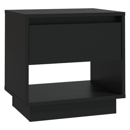 Nachtkastje 45x34x44 cm bewerkt hout zwart