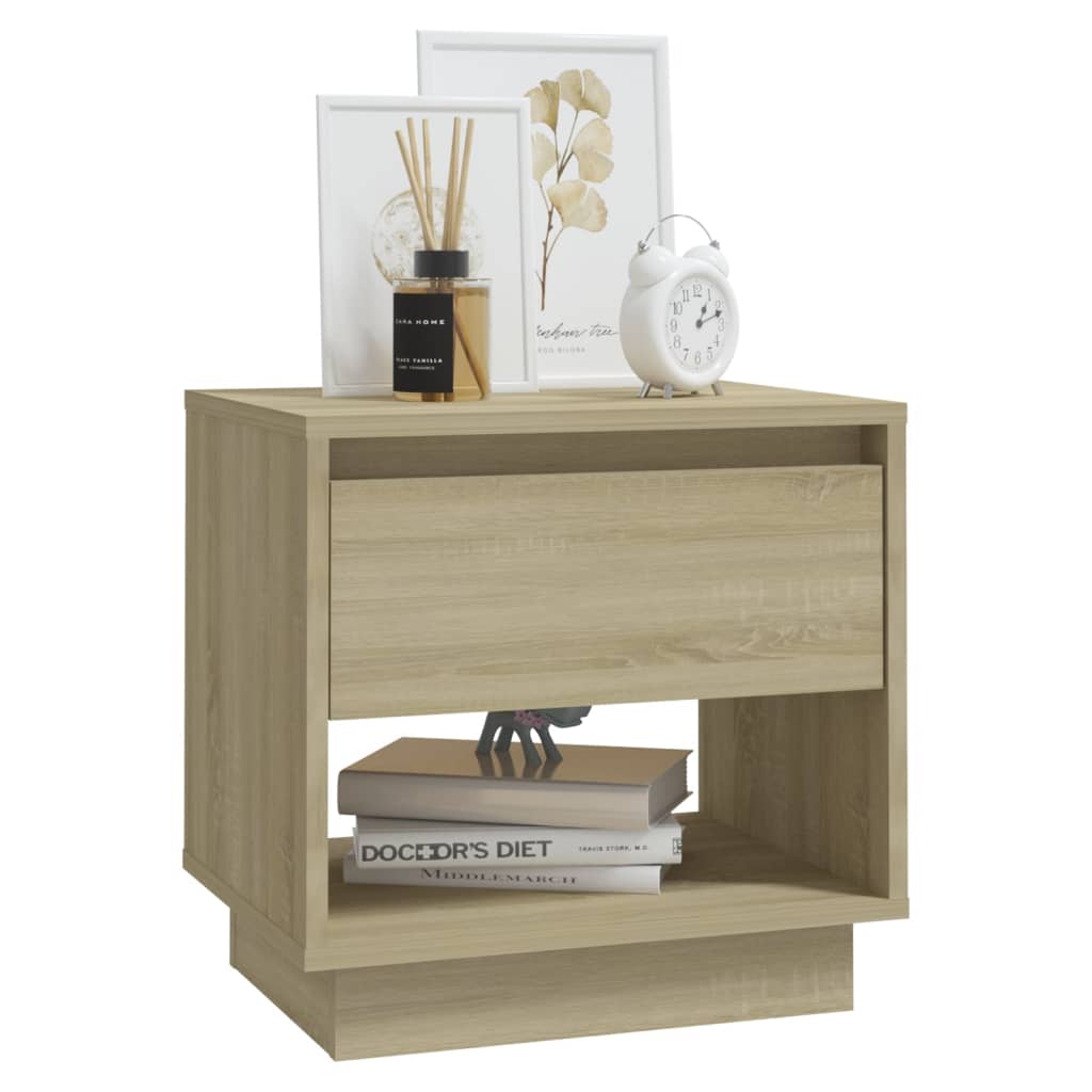Nachtkastje 45X34X44 Cm Spaanplaat Kleurig 1 Sonoma eiken