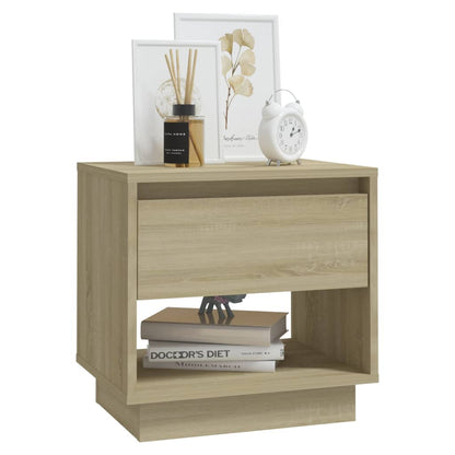 Nachtkastje 45X34X44 Cm Spaanplaat Kleurig 1 Sonoma eiken