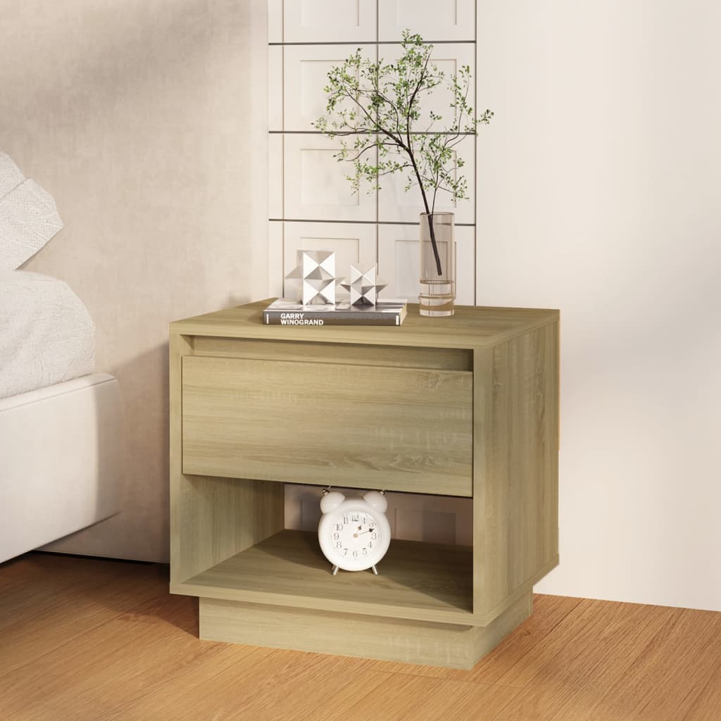 Nachtkastje 45X34X44 Cm Spaanplaat Kleurig 1 Sonoma eiken