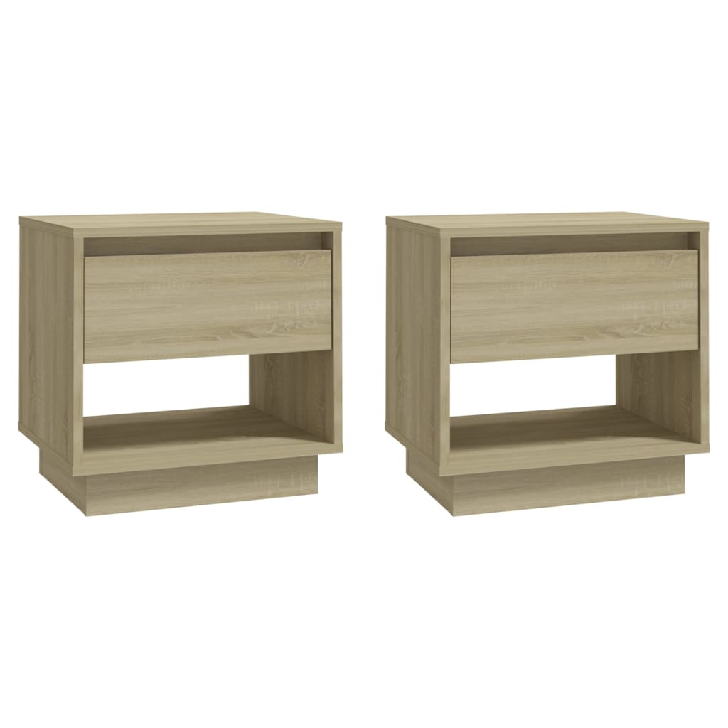 Nachtkastjes 45X34X44 Cm Spaanplaat Kleurig 2 Sonoma eiken