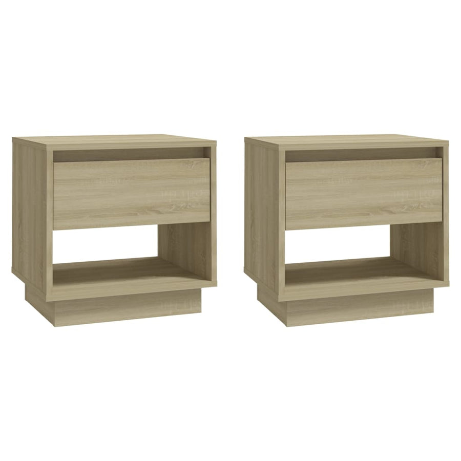 Nachtkastjes 45X34X44 Cm Spaanplaat Kleurig 2 Sonoma eiken