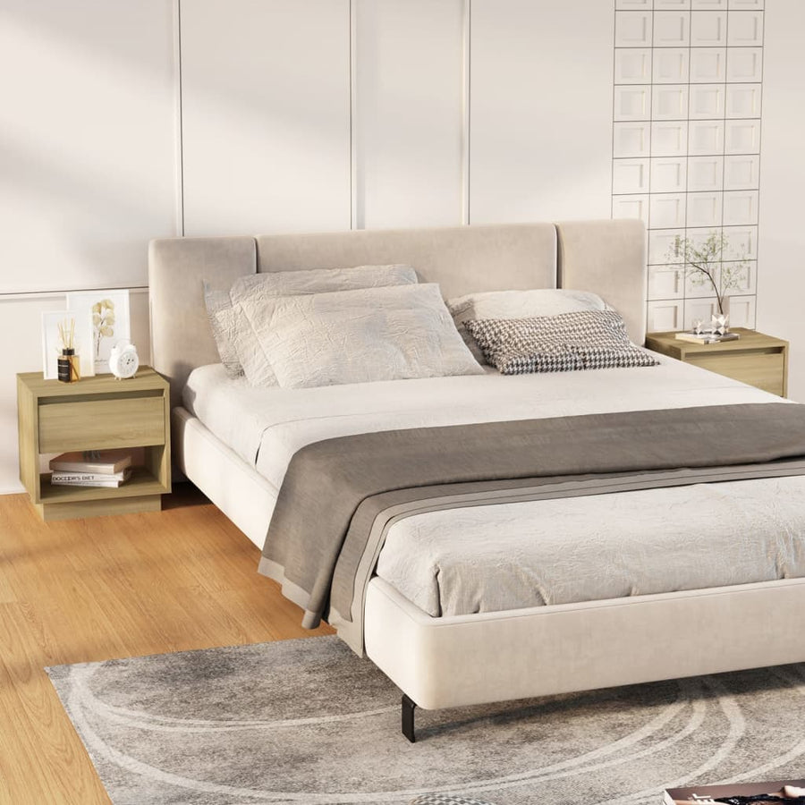 Nachtkastjes 45X34X44 Cm Spaanplaat Kleurig 2 Sonoma eiken