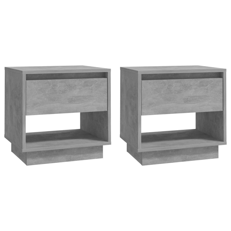 Nachtkastjes 45X34X44 Cm Spaanplaat 2 Betongrijs