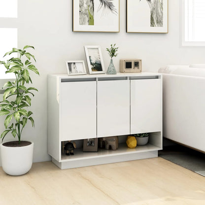 Dressoir 97X31X75 Cm Bewerkt Hout Wit