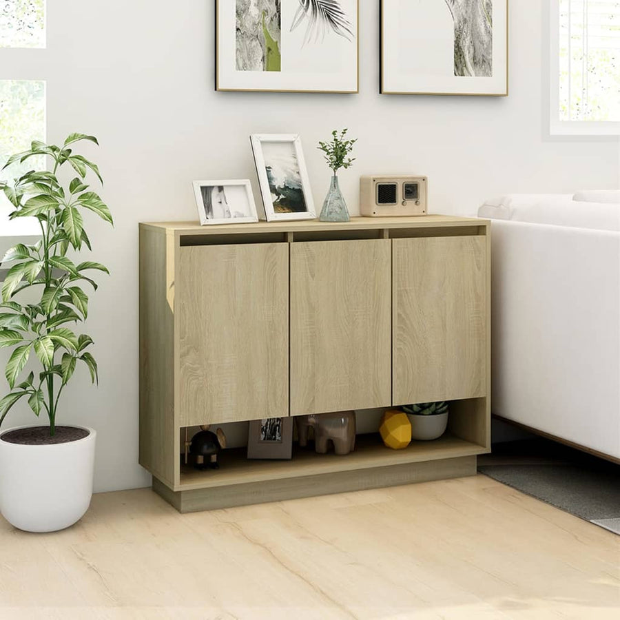 Dressoir 97X3X75 Cm Spaanplaat Kleurig Sonoma eiken