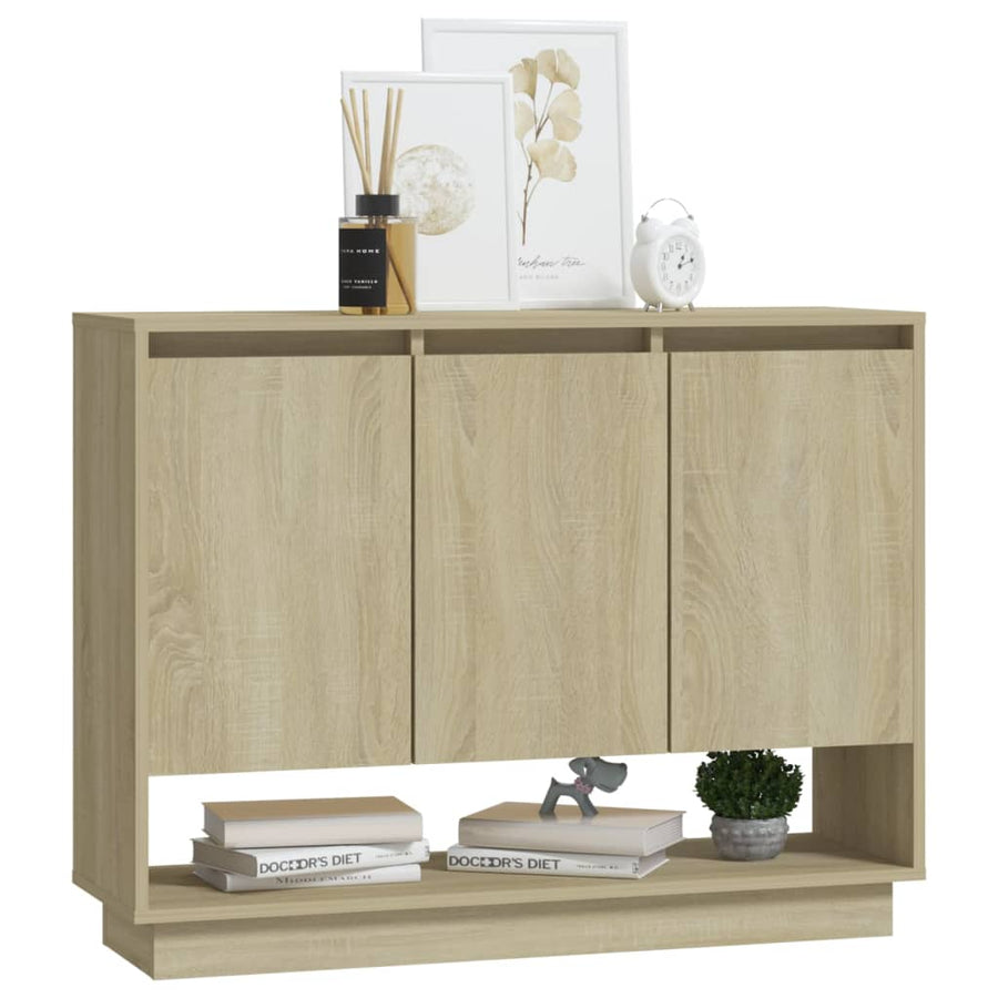 Dressoir 97X3X75 Cm Spaanplaat Kleurig Sonoma eiken
