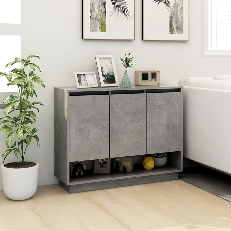 Dressoir 97X31X75 Cm Spaanplaat Betongrijs