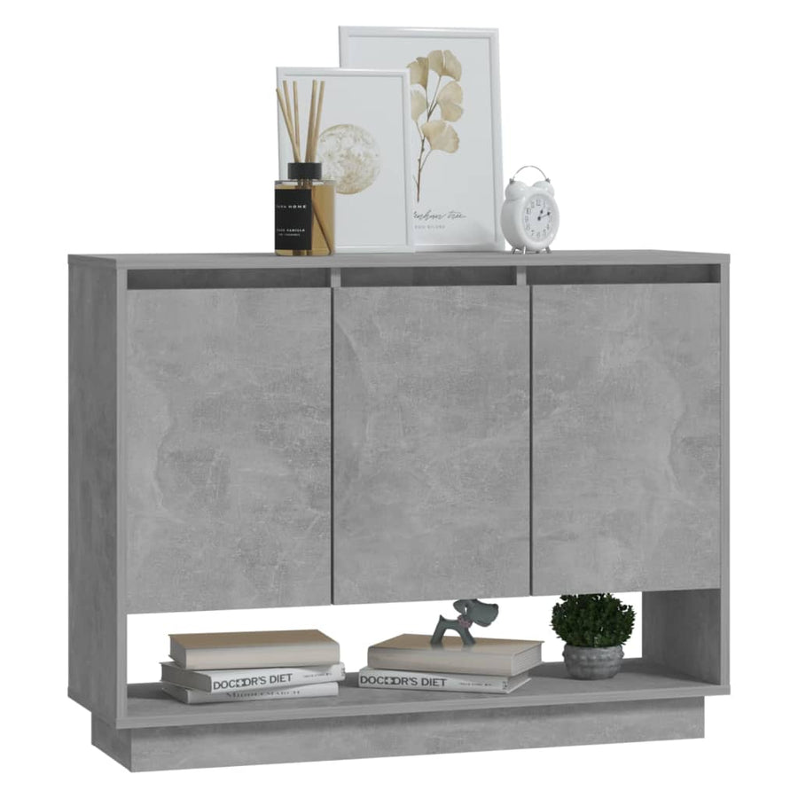 Dressoir 97X31X75 Cm Spaanplaat Betongrijs