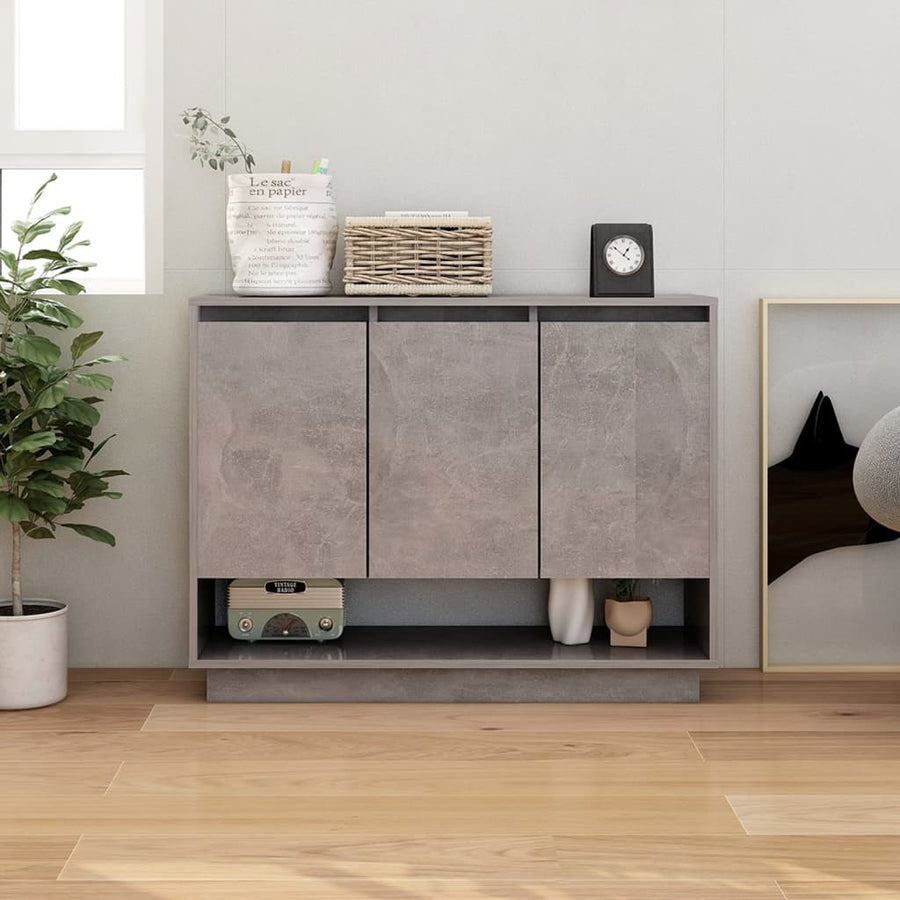 Dressoir 97X31X75 Cm Spaanplaat Betongrijs
